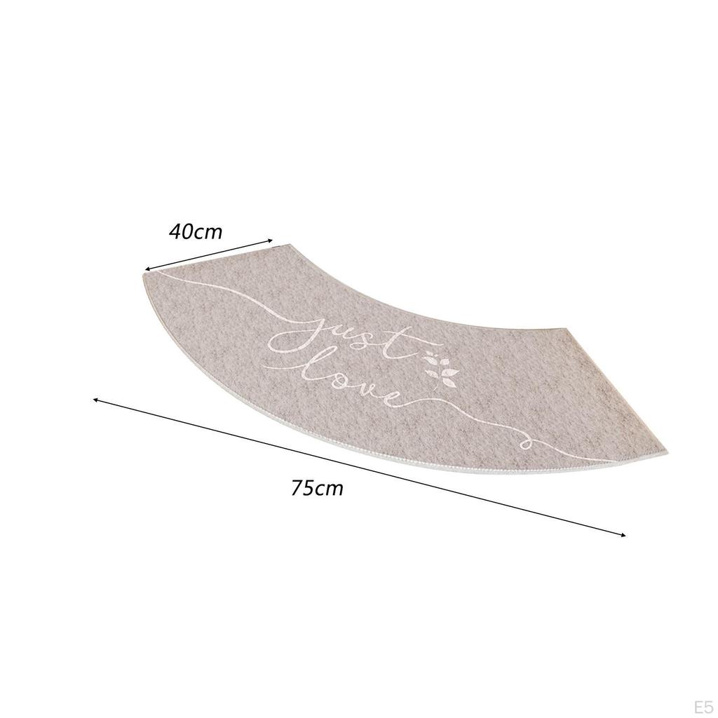 Curved Bath Mat Rug Water Absorbent Foot Soft Bathroom Anti Slip Shower for