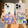 Кавайный Аниме L-Lucky Star Чехол для Телефона Для IPhone 17 16 15 12 11 Pro Max 14 Plus 13 Mini Прозрачный Чехол Мягкий Funda