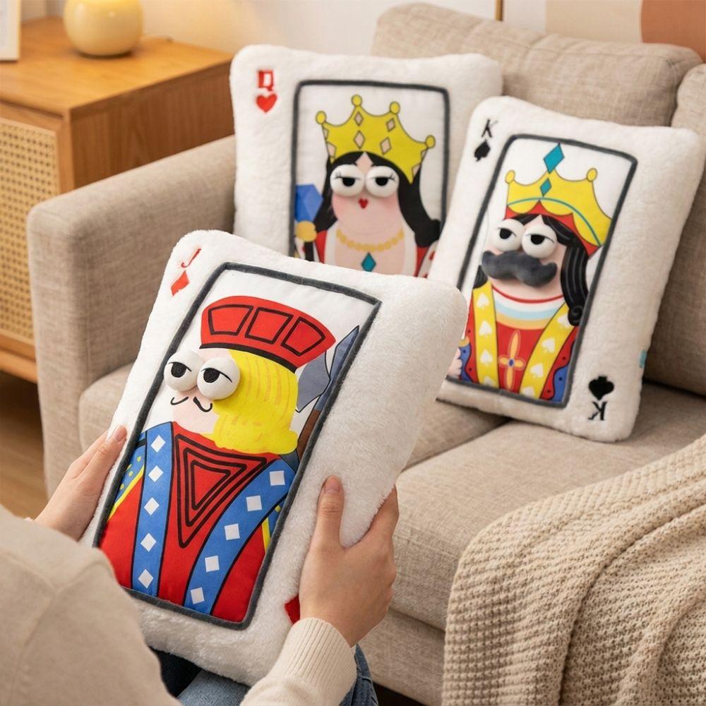 Square Shape Plush Embroidered Pillow Fluffy Texture Patchwork Pillow  Holiday Gift
