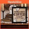 Bood Coffee Свежесваренный Хэллоуин Знак Декор для бара Офисное украшение Фото Рамка Призрак