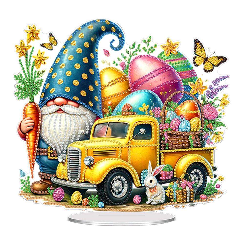 Акриловые специальные формы пасхальный кролик настольная алмазная живопись наборы украшений Стразы настольные украшения для домашнего офиса Декор