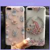 Чехол для iPhone 87 Plus X с цветочным узором, 3D, милый, мягкий, силиконовый, ТПУ, задняя крышка
