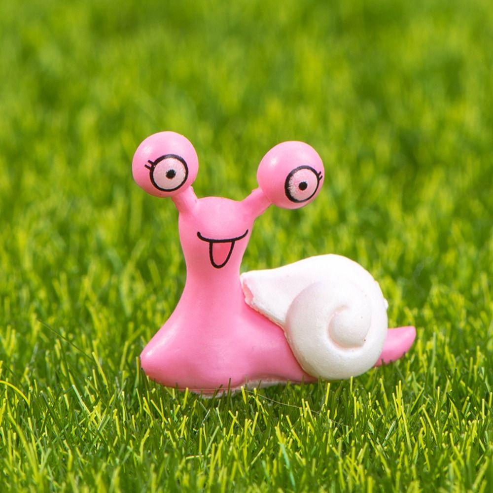 Cartoon Miniatures Figurines Creative Animal Model Bonsai Ornaments Snail Sculpture Garden