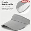Adjustable Brim Sun Hat for Men & Women UV Protection Solid Color Summer Cap Outdoor Sports Commute Hat