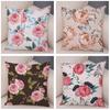 Rose Red Flower Pillowcase Decorative Bird Flower Plant Pillowcase Cushion Sofa Home Car