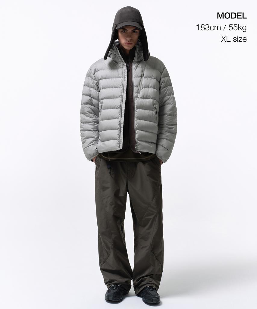 Musinsa Standard [City Leisure] Hooded Light Down Jacket [Light Grey]