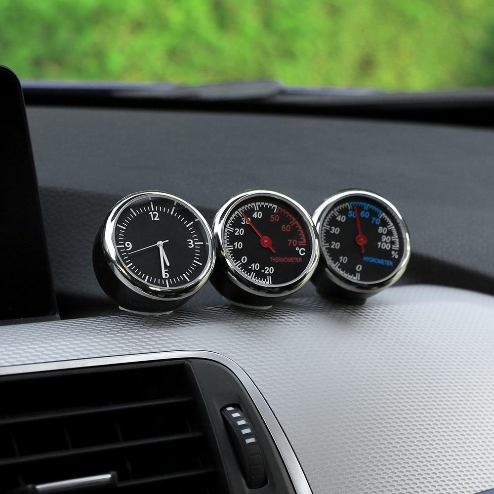 Auto Parts Mini Car Automobile Digital Clock Auto Watch Automotive Thermometer Hygrometer Decoration