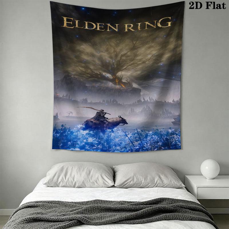 Elden Ring Might Настенное Полотно Печатный Тканевый Плед Декоративные Гобелены для Спальни Гостиной Домашний Декор