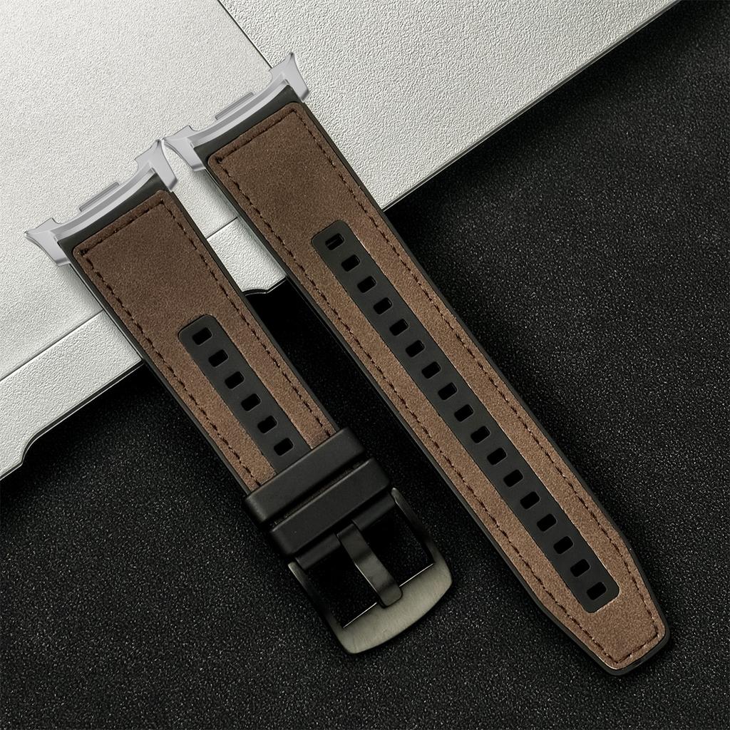 Кожаный силиконовый ремешок для Samsung Galaxy Watch 8/8 Classic 40 мм 44 мм 46 мм спортивный браслет для Galaxy Watch Ultra 2025 47 мм
