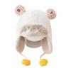 Windproof Cartoon Bear Baby Hat Plush Trendy Baby Beanie Cap Cute Earmuffs Toddler Cap  Gifts