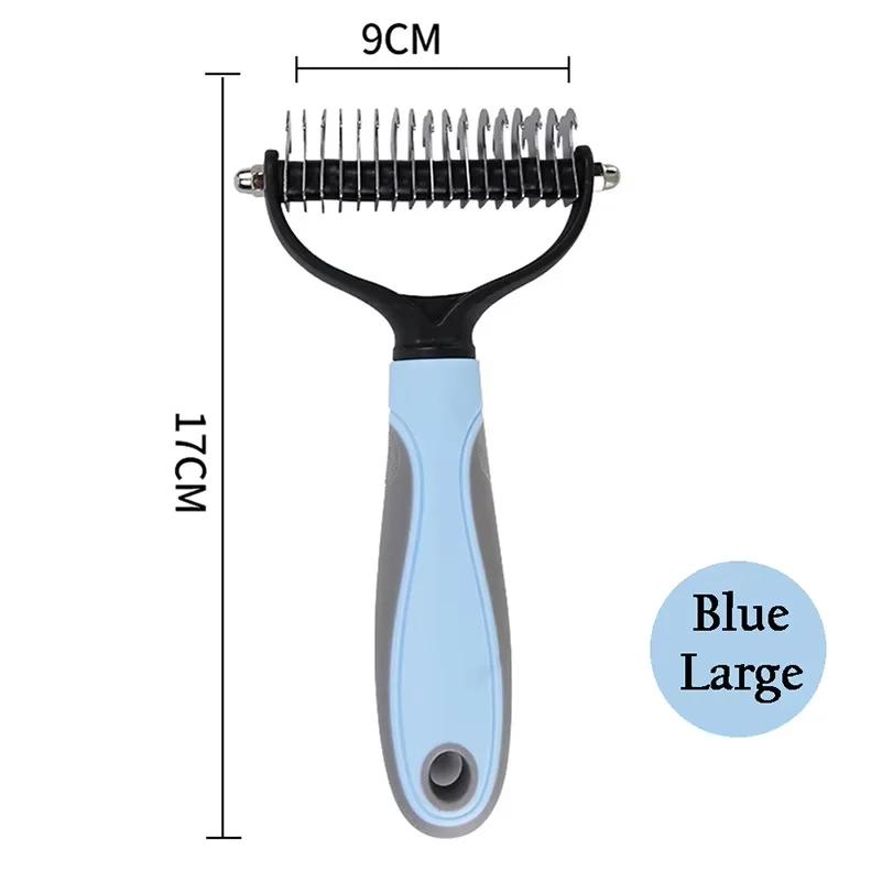 Professional Pet Deshedding Brush Dog Cat Grooming Tool Hair Fur Remover Undercoat Knot Cutter Comb for Puppy Shedding Supplies