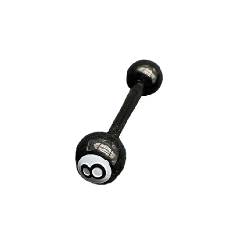 Бильярдные кольца для языка для женщин, ювелирные изделия для пирсинга языка из нержавеющей стали, длина стержня 12-16 мм для колец для пирсинга языка