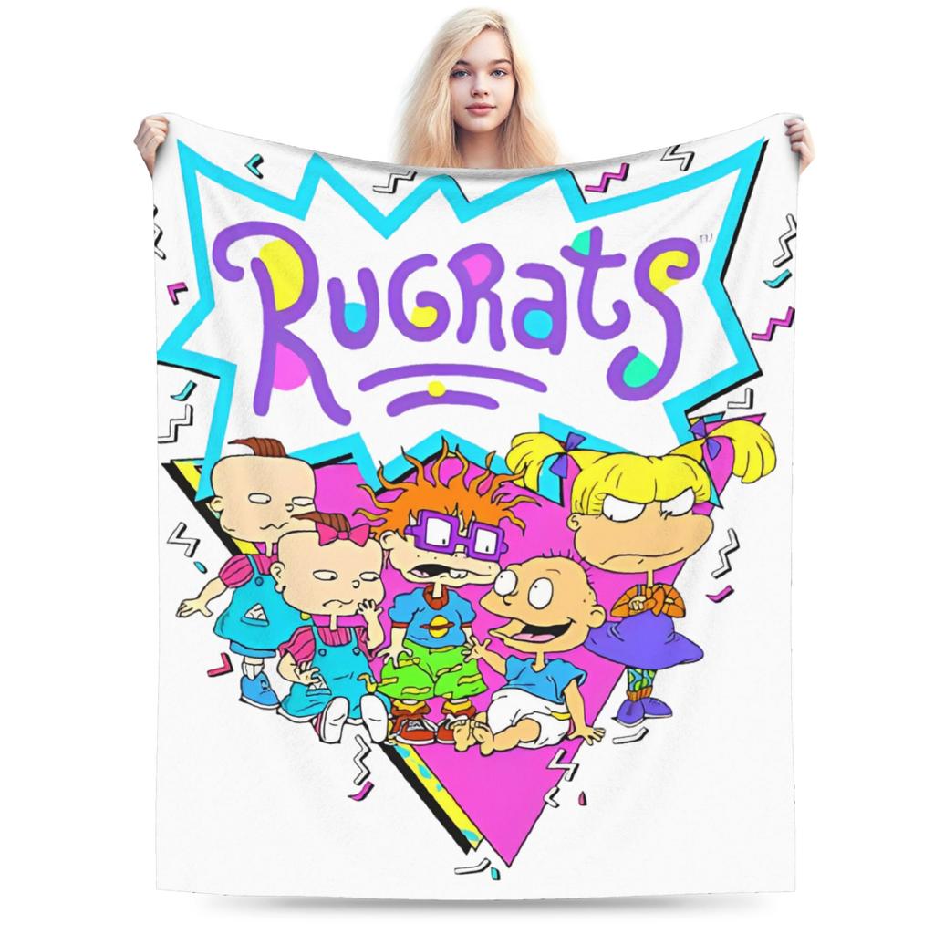 Relax Rugrat Pile Up anime cartoon kids Blanket Merch Sofa Decorative  Throw Blankets Soft Velvet for Travel