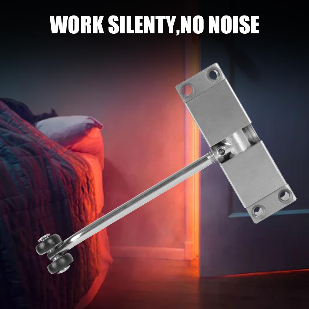 Security Lock Furniture Door Hardware Adjustable Automatic Spring Door Closer Door Closing Device Furniture Accessories Stainless Steel Durable