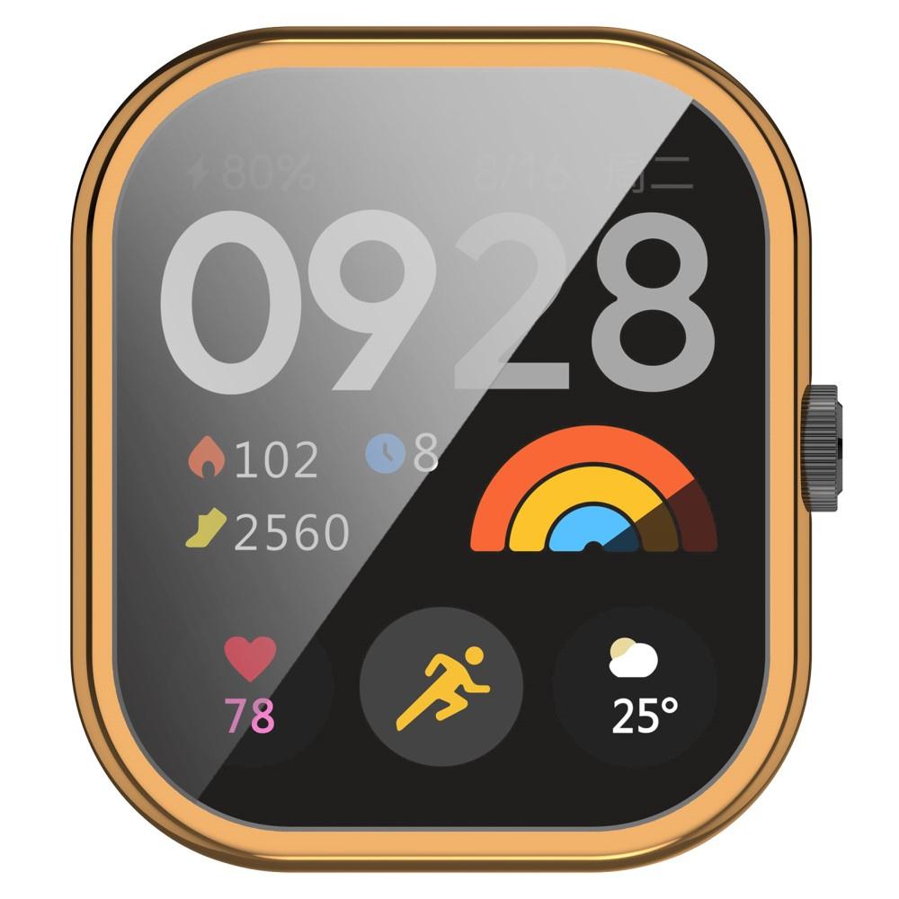 2in1 Case with Screen Protector for Xiaomi Redmi Watch 4, Rose Gold