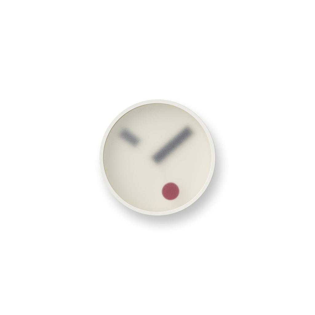 Lemnos Wall Clock Analog Kehai Stucco Aluminum White WH Lemnos Diameter 130 X Thickness 55mm KM22-01
