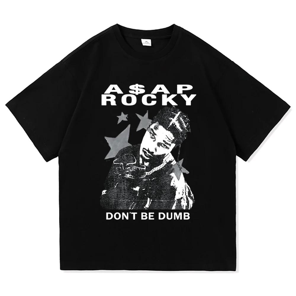 A Rocky 2026 New Album Dont Be Dumb Tee Shirt Fashion Unisex Women Clothing Harajuku High Quality Tops Cotton TShirts Vintage