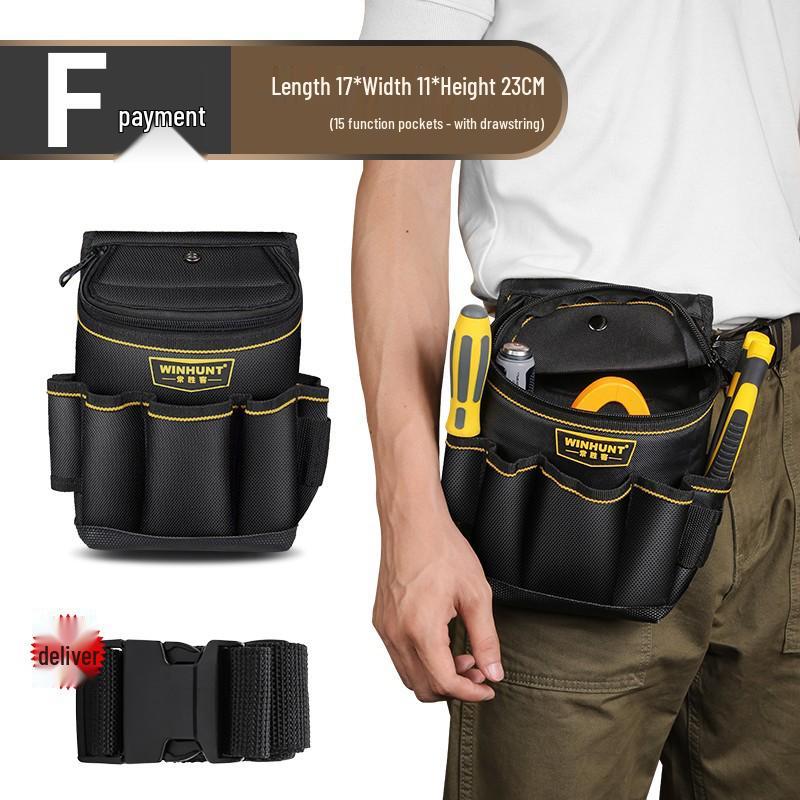 Прочный пояс для инструментов электрика: Многофункциональная поясная сумка из холста для портативного хранения