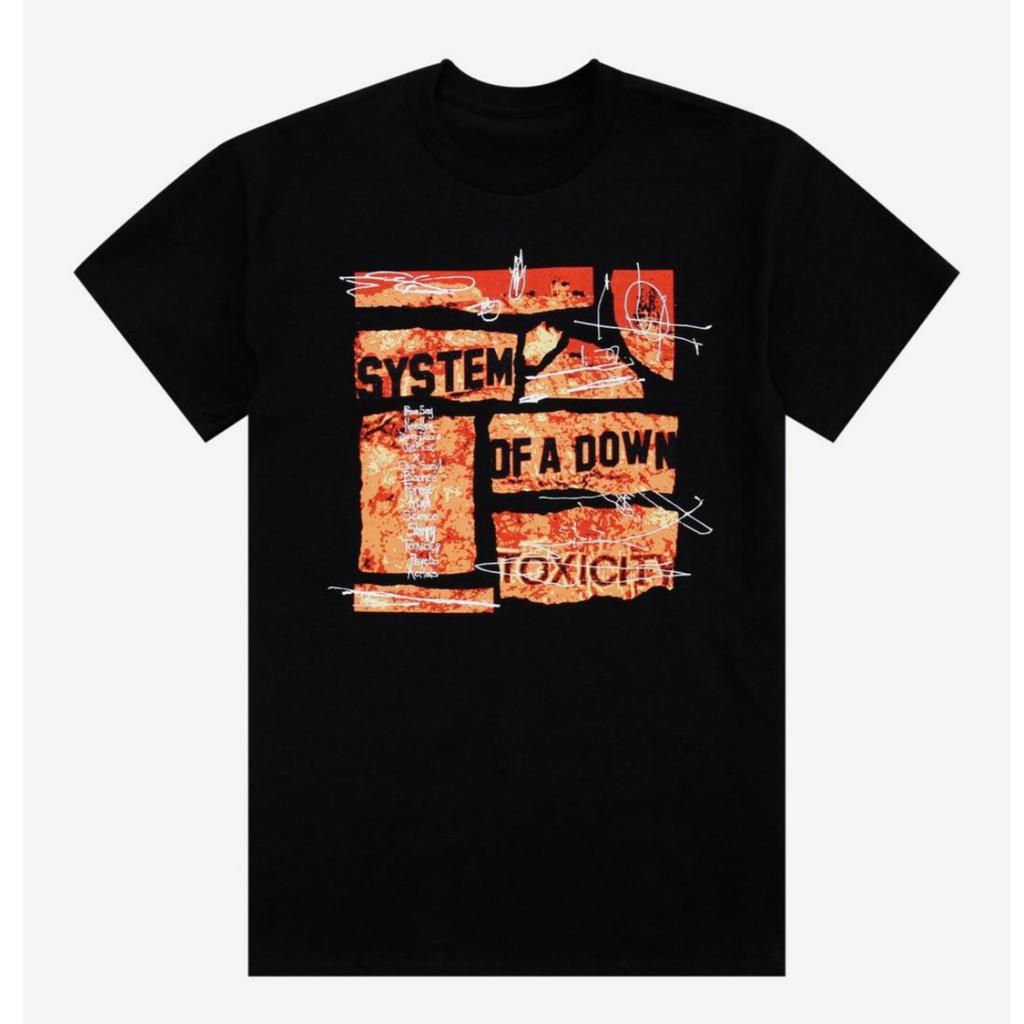 Hot System of A Down Cotton Band Shirt Unisex Summer Short Sleeve Fashion Brand Tee Luxury Casual Vintage