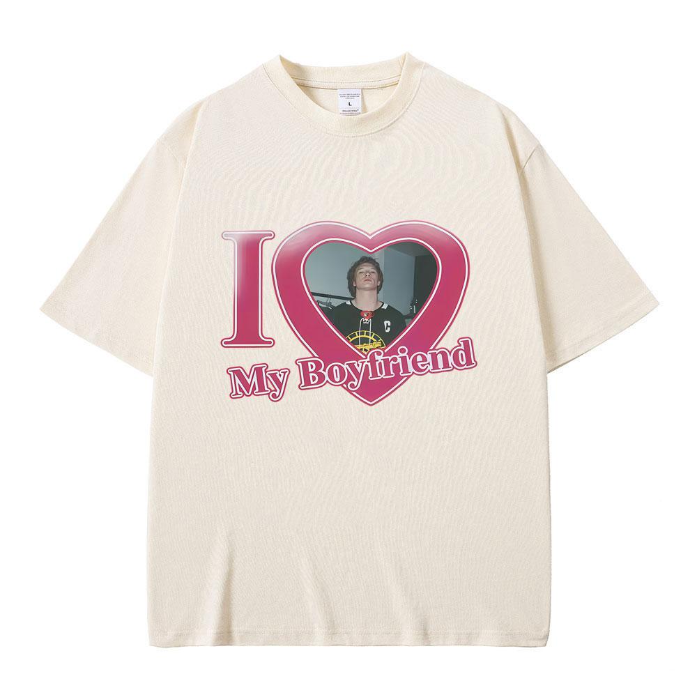 Heated Rivalry T Shirt I Love My Boyfriend Ilya Rozanov Graphic Tshirt Men Women Clothing Fashion T Shirts Male Vintage Tshirt