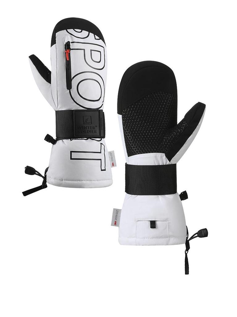 Women's Ski Gloves with Wrist Guards - Snowboard Mittens and Men's Touchscreen Mitten with Palm Protectors