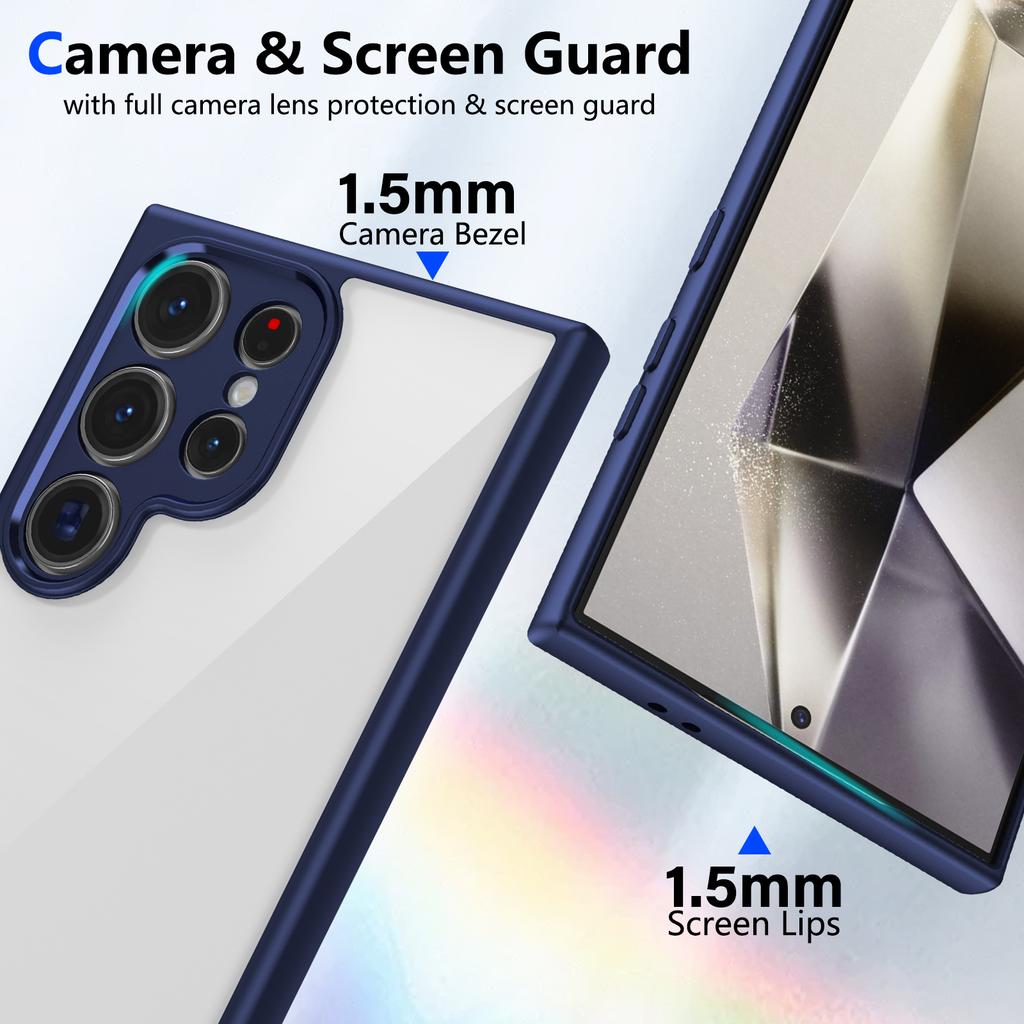 Чехол для Samsung Galaxy S22 Ultra 5G Матовый Skin Touch Прозрачный PC + TPU Ударопрочная задняя крышка телефона