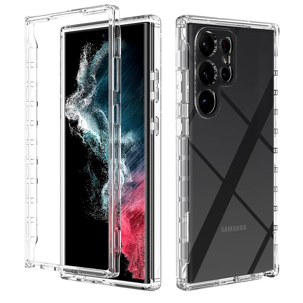 Прозрачный градиентный чехол для телефона Samsung S24, S23FE, S23, S23 Ultra, S22, S21, S20FE