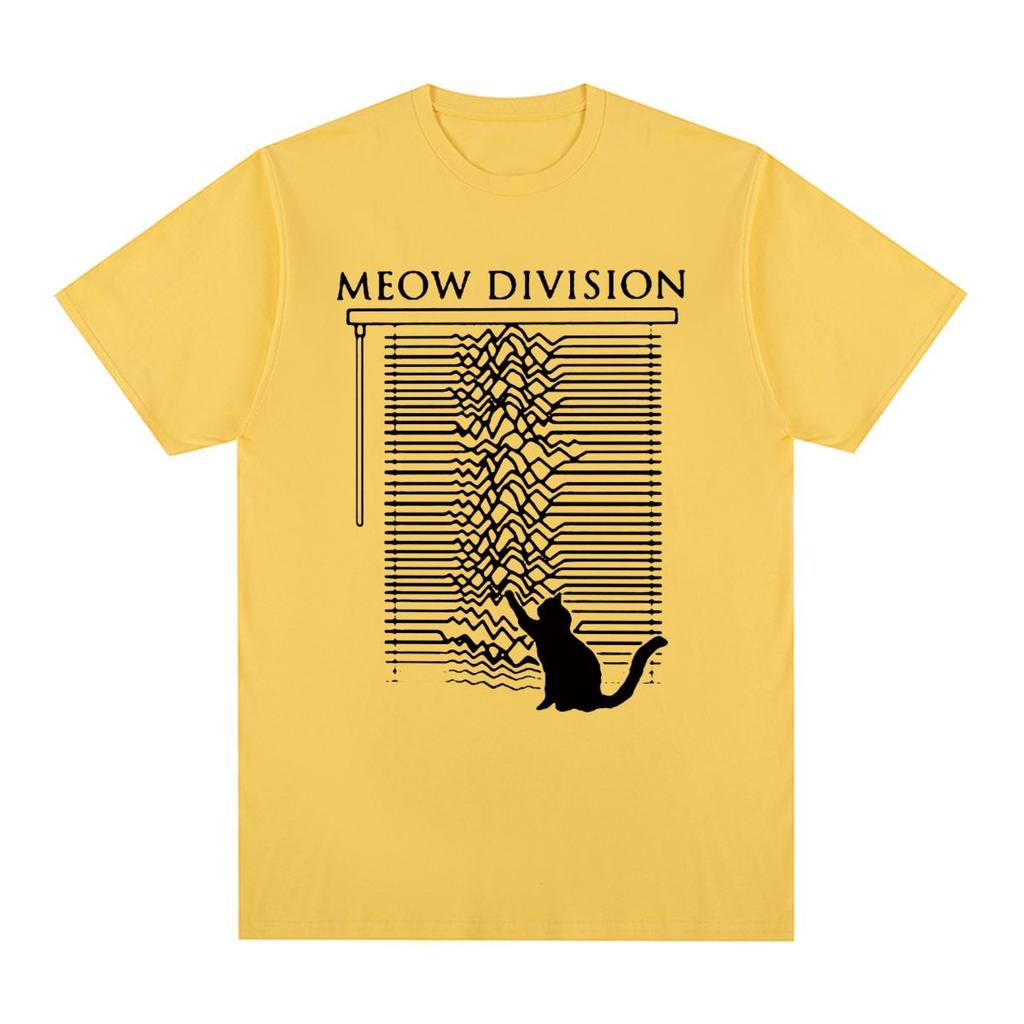Joy Division Unknown Pleasure Cat Vintage T-shirt Fashion 80s Post Punk Band Cotton Men T Shirt New Tee Tshirt Womens Tops