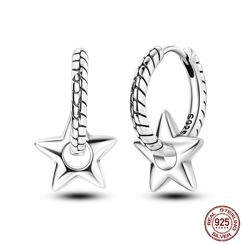 Настоящие серьги-звезды из стерлингового серебра 925 пробы для женщин, сверкающие циркониевые серьги-гвоздики, роскошные изысканные помолвочные свадебные украшения, подарок для девушки