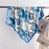 Blossom Flower Style Printed Silk Scarf Square Scarf Premium Shawl Versatile Neck Small Square Scarf Headscarf