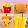 Fast Hamburgers Pizza Food Styling Plush Doll Childrens Birthday Decor Gifts