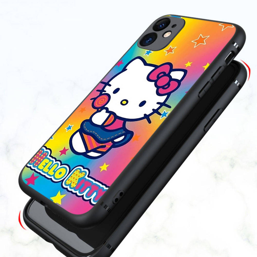 Чехол KT59 Hello Kitty Girl для Samsung A04 A14 A23 A34 A54 M23 M33 M52 M53 Realme 10 9 C30S C35 C55 VIVO Y02S Y21 Y33S Y51 X80 Pro, прозрачный чехол