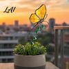 Colorful Insect Yard Decorations Iridescent Dragonfly/Butterfly/Ladybug/Bee/Snail Garden Stake Lily of The Valley Metal Art for Snail Lawn Decor Mom