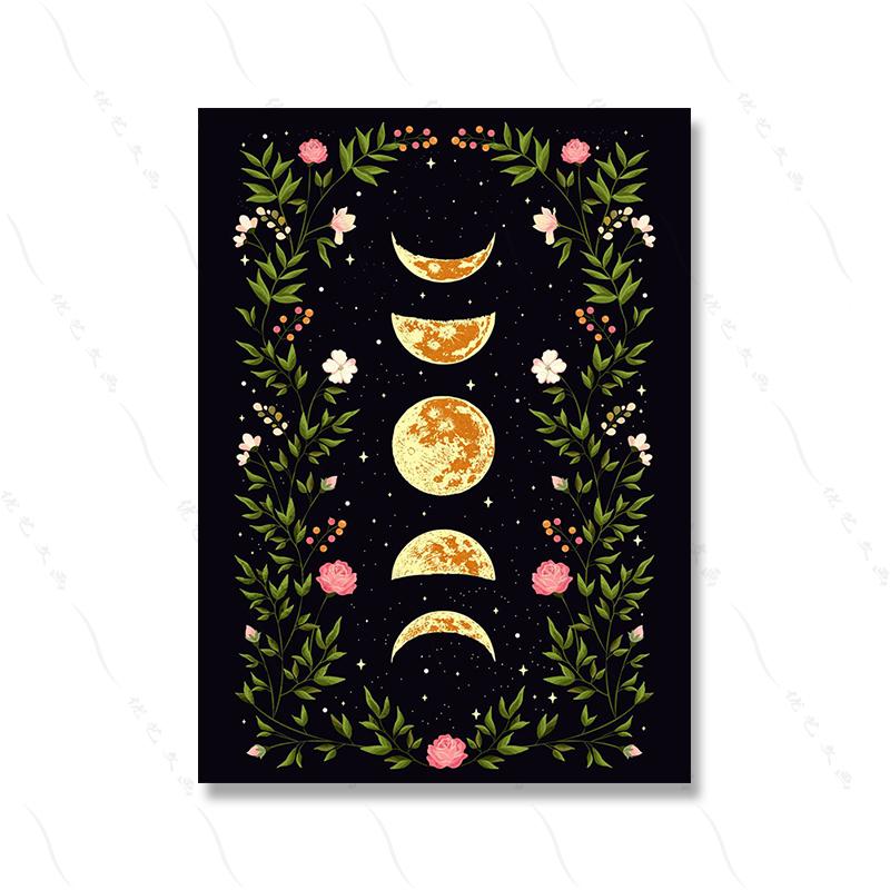 Эстетический Винтаж Ведьма Хиппи Девушка Плакат Принт Ведьма Создание Стены Ретро Абстрактная Холст Картина Комната Домашний Декор