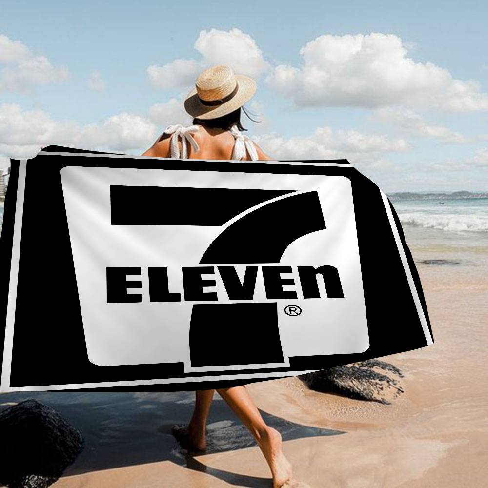 7-E-ELEVENS Микрофибра с принтом Пляжное полотенце Горный туризм Йога Пляж Плавание Бег Впитывающее Мягкое полотенце
