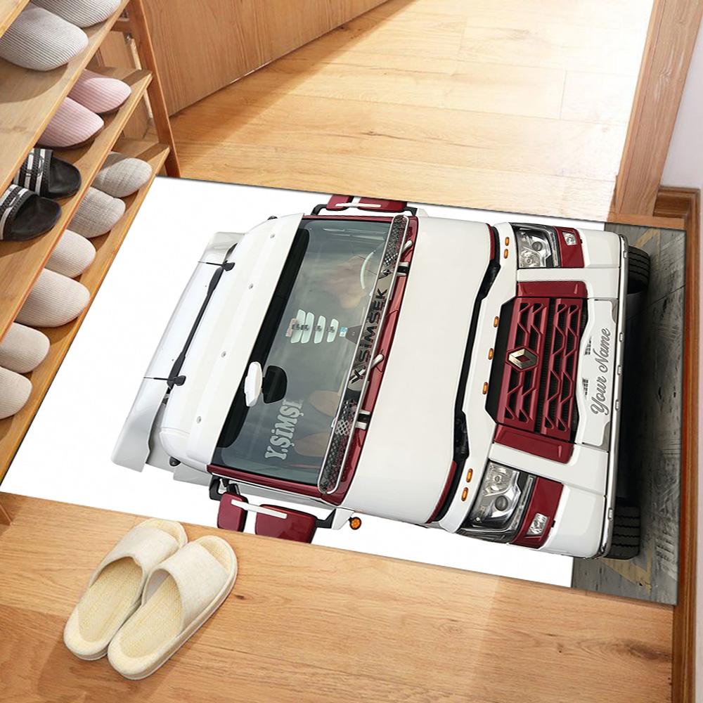 Renault Customized Name Area Rug Suitable For Study Room Entryway Dining Room Living Rooms Antislip Rug Office Home Decor