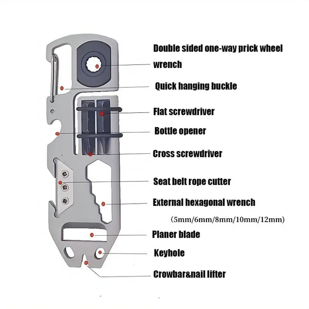 10 в 1 отвертка с храповым механизмом многофункциональный лом мини EDC мультитул шестигранный ключ открывалка для бутылок инструменты для ремонта велосипеда на открытом воздухе