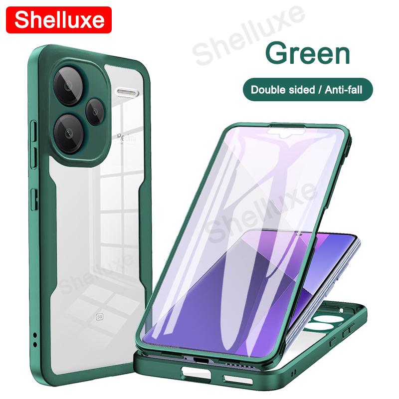 Для Redmi Note13 Pro+ 360 Полная защита Передняя+Задняя Прозрачный Чехол Shelluxe Для Xiaomi Redmi Note 13 Pro Plus Силиконовый Двусторонний Чехол