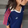 adidas Оригиналы X Arsenal Collaboration Terrace Icons Повседневная мода Универсальное удобное платье с коротким рукавом Женские платья Night-Sky JF0565