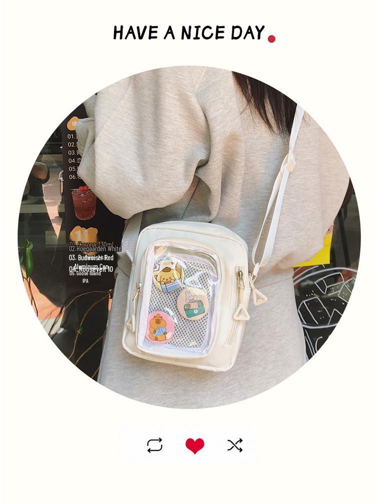 Japanese Transparent Ita Bag: Versatile Small Capacity Crossbody Shoulder Bag for Women