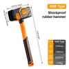 Leather Surface Rubber Hammer Multifunctional Soft Percussion Hammer  For Construction Workers