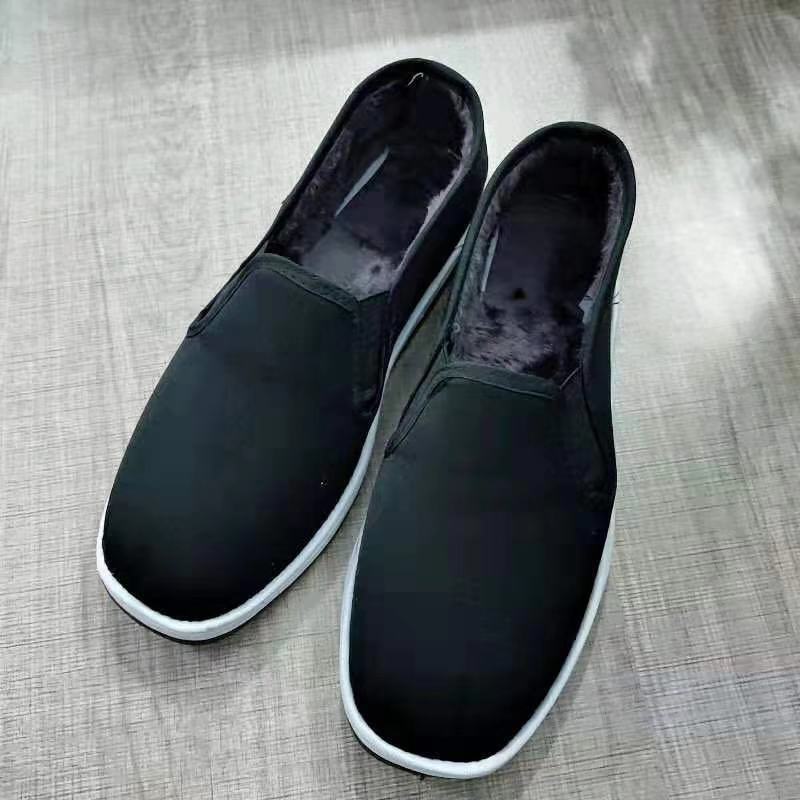 Унисекс Весна Дышащая Толстая Уличная Обувь Старый Пекин Черная Ткань Мужская Повседневная Осенняя Мягкая Подошва Одиночные Рабочие Туфли Женские Слипоны 36-45