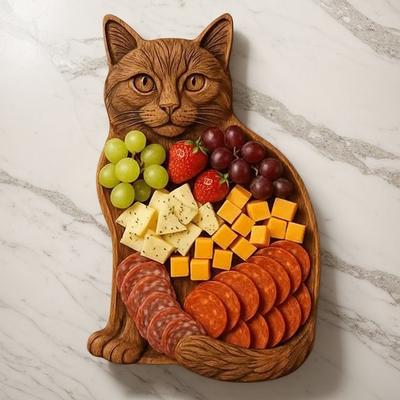 Мясная тарелка Поднос для закусок Животная тематика Поднос для подачи еды Деревянный поднос для подачи морепродуктов и для приема гостей