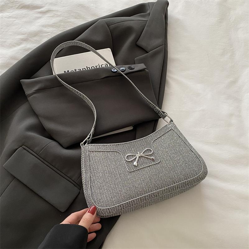 Chic Faux Leather Underarm Bag for Women 2026 Trendy Single Shoulder Purse Fashionable Daily Crossbody Handbag