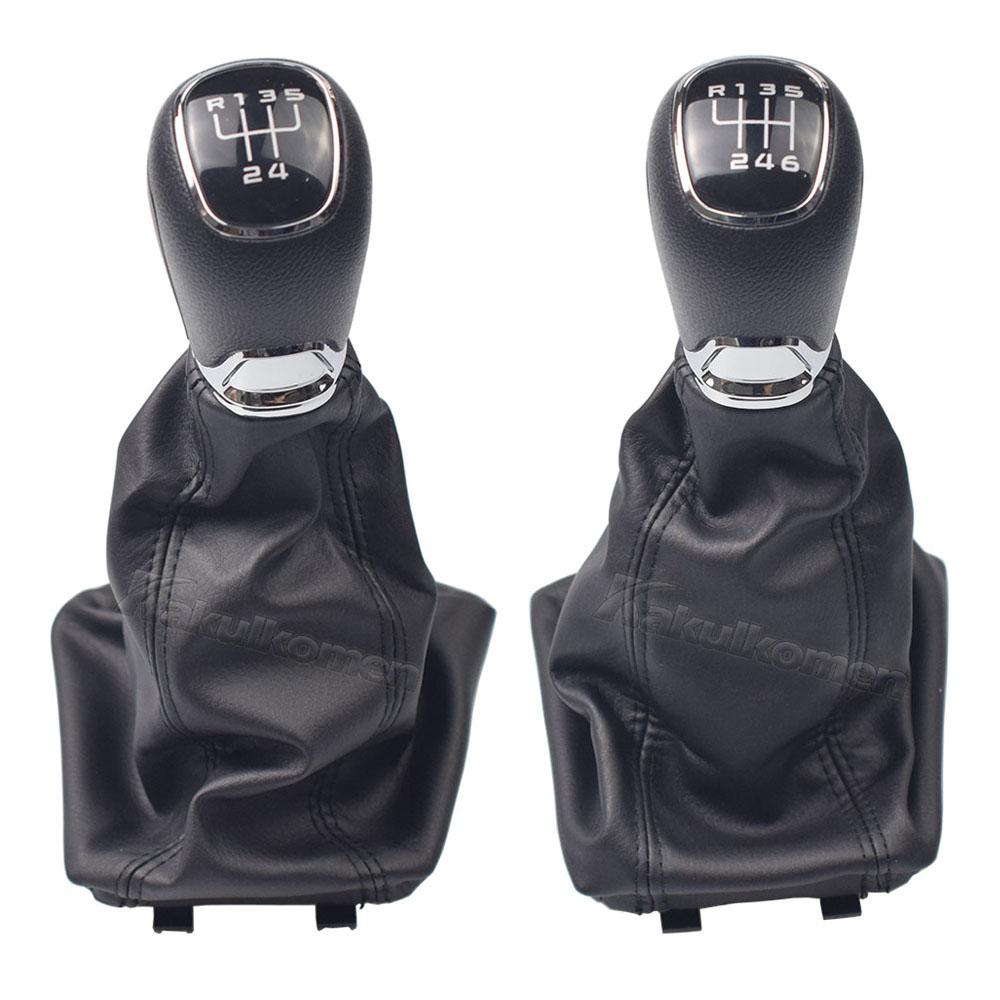 Car Accessories Manual 5/6 Speed Gear Shift Knob Gaiter Boot Cover For Skoda Octavia A5 A6 2004 2005 2006 2007 2008 2009 -