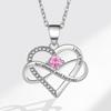 Fashionable Zircon Heart Large 8 I Love You Letter Necklace Women's Versatile Jewelry