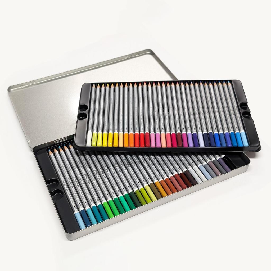 Staedtler Karat Aquarell 125 M60W25 Watercolor Pencils, 60 Colors, Illustrated Package