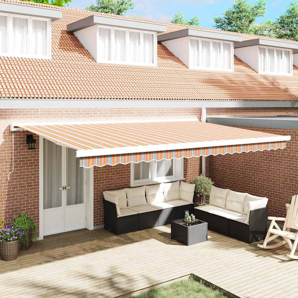 Retractable Awning Multicolor 500 x 300 cm