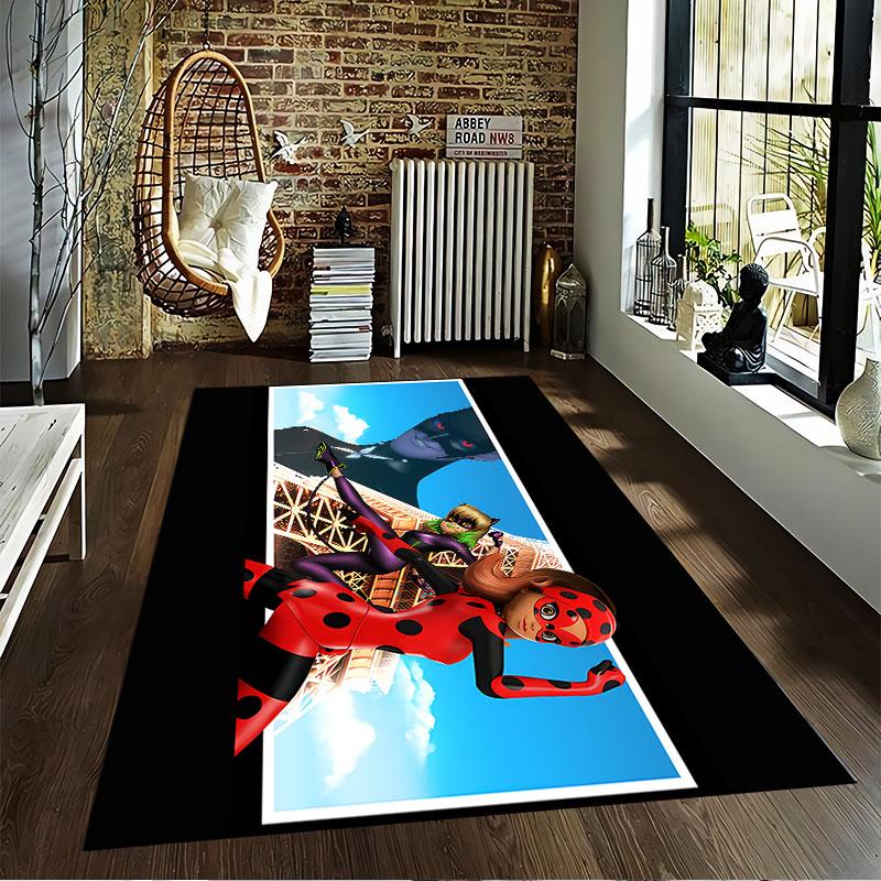 Miraculous Hero Adventure Carpet suitable as a non-slip mat for the living room or bedroom sofa