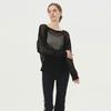 Huit Long Sleeve Tie Dye Mesh Tee Htwtl5i06t